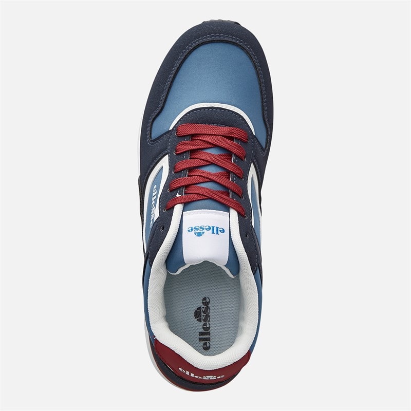 Ellesse Mens Harvey Dante 001 Trainers Navy/Red - Image 4