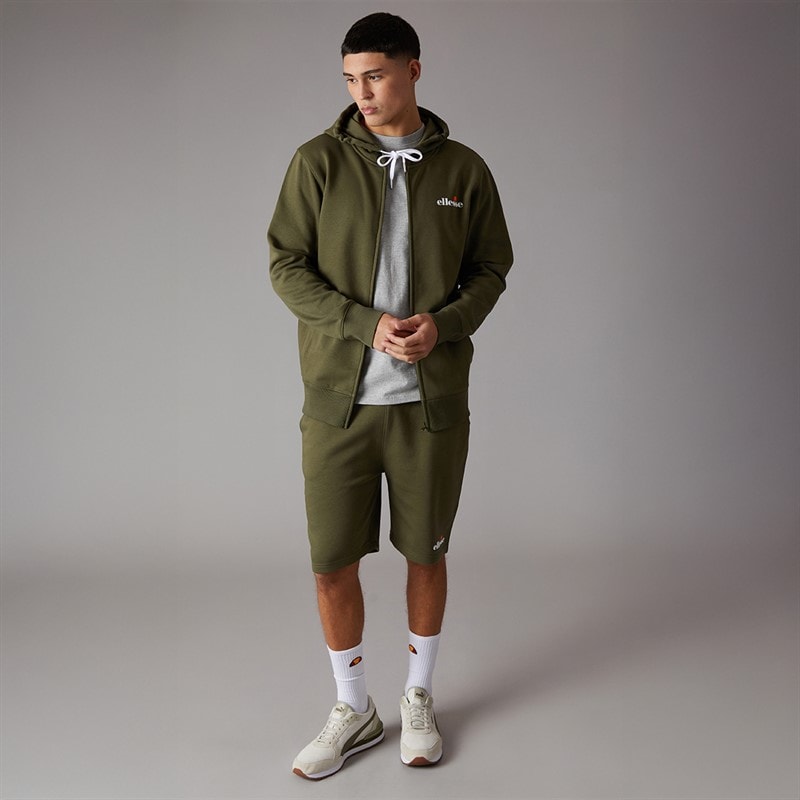 Ellesse Mens Klemerio Full Zip Hoodie Khaki - Image 4