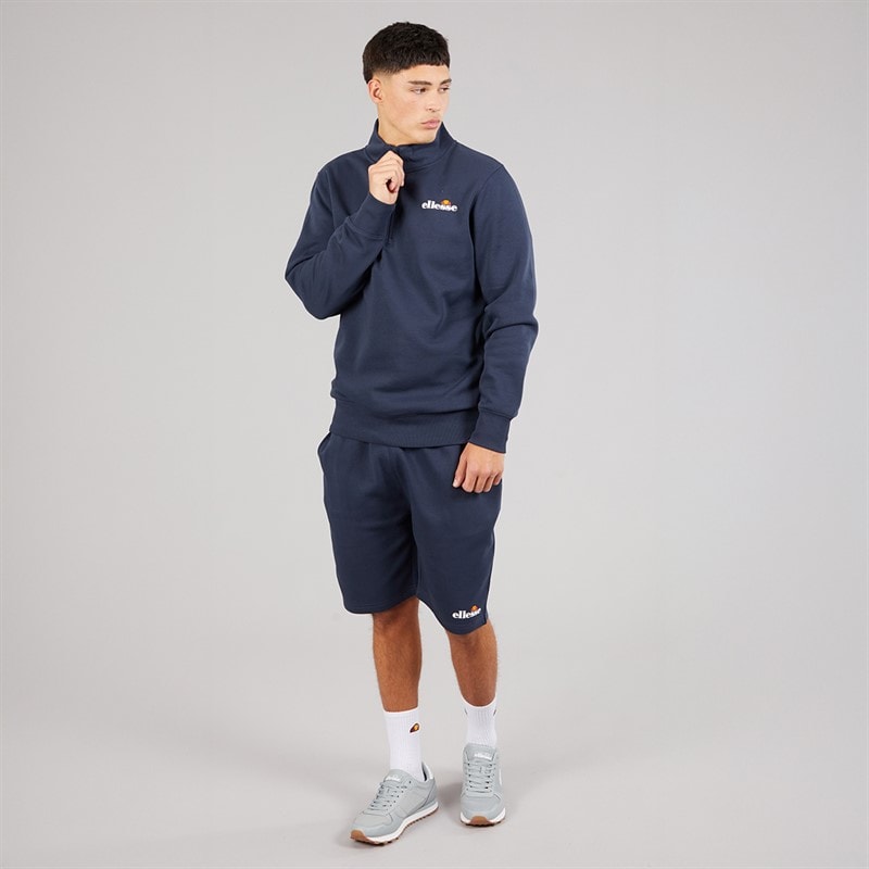 Ellesse Mens Benevento 1/4 Zip Sweatshirt Navy - Image 4