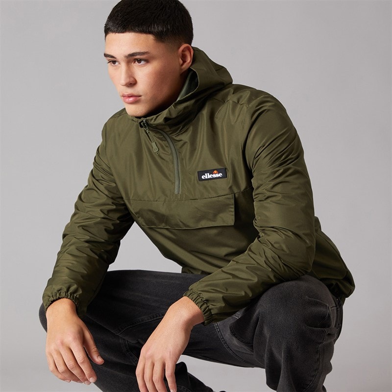 Ellesse Mens Callum Anorak Jacket Khaki