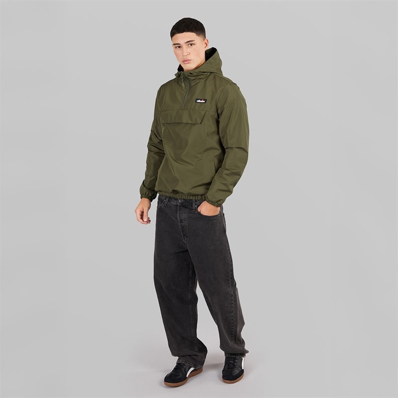 Ellesse Mens Callum Anorak Jacket Khaki - Image 4