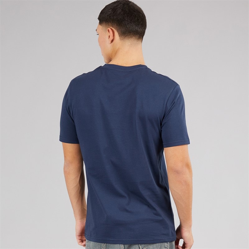 Ellesse Mens Squalius Retro Stripe T-Shirt Navy - Image 2