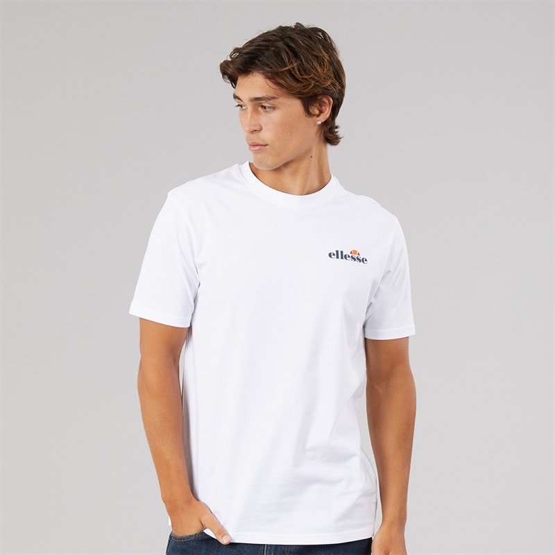 Ellesse Mens Malbory 2 Left Chest T-Shirt White - Image 1