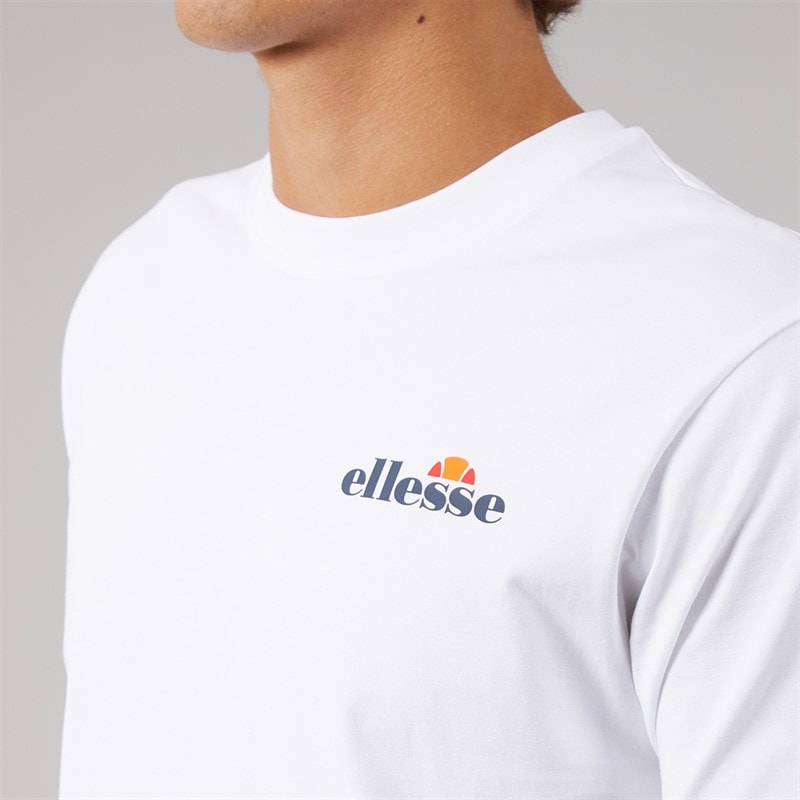 Ellesse Mens Malbory 2 Left Chest T-Shirt White - Image 3