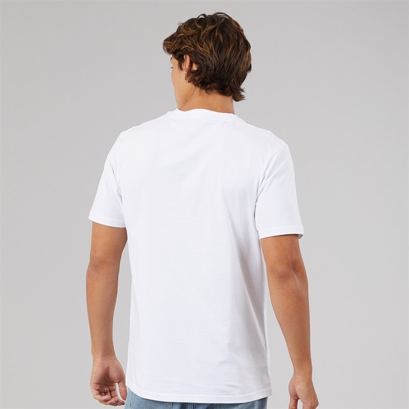 Ellesse Mens Prado 2 Large Logo T-Shirt White - Image 2