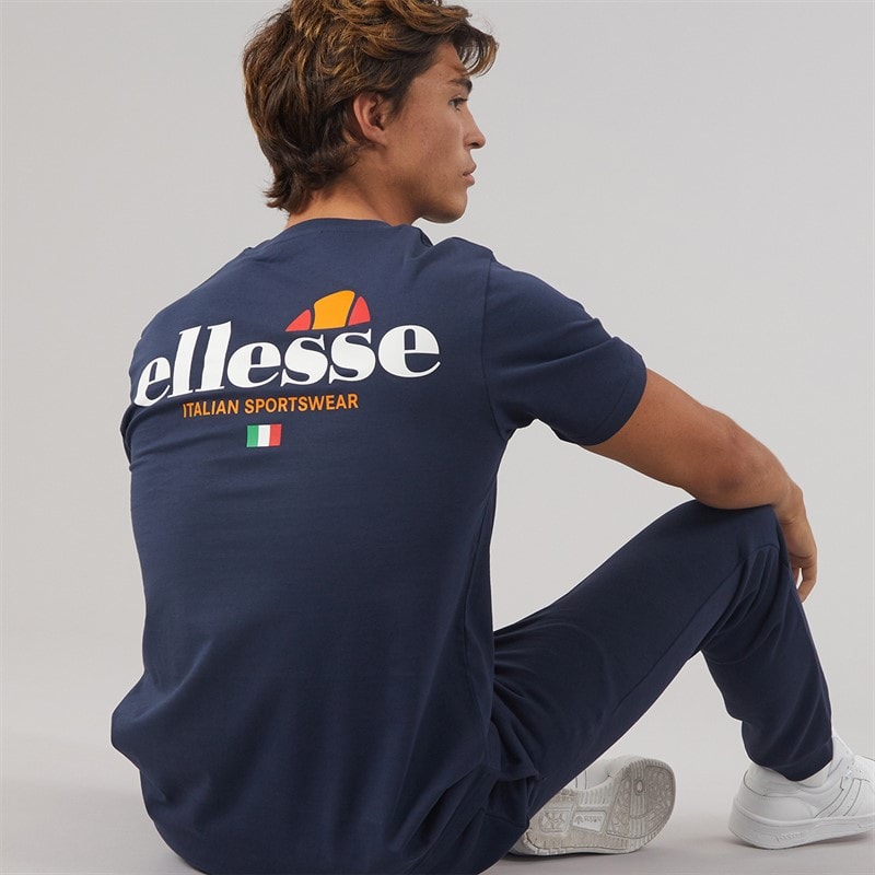 Ellesse Mens Georgio Back Logo T-Shirt Navy - Image 1