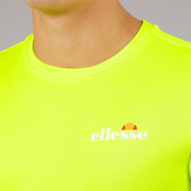 Ellesse Mens Elpidio 2 Running Top Neon Yellow - Image 3