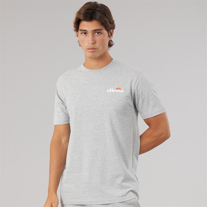 Ellesse Mens Georgio Back Logo T-Shirt Grey Marl - Image 2