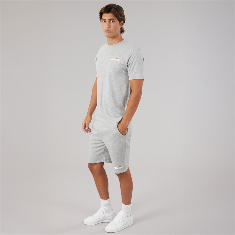 Ellesse Mens Georgio Back Logo T-Shirt Grey Marl - Image 4
