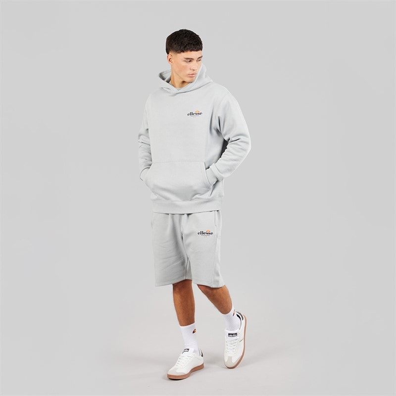 Ellesse Mens Recke Relaxed-Fit OTH Hoodie Grey - Image 4
