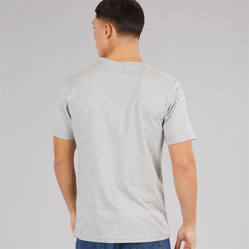 Ellesse Mens Prado 2 Large Logo T-Shirt Grey Marl - Image 2