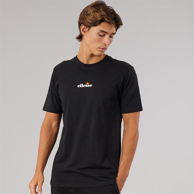 Ellesse Mens Ollio 2 Central Logo T-Shirt Black - Image 1
