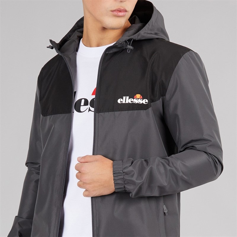 Ellesse Mens Chilte Windrunner Jacket Dark Grey - Image 3