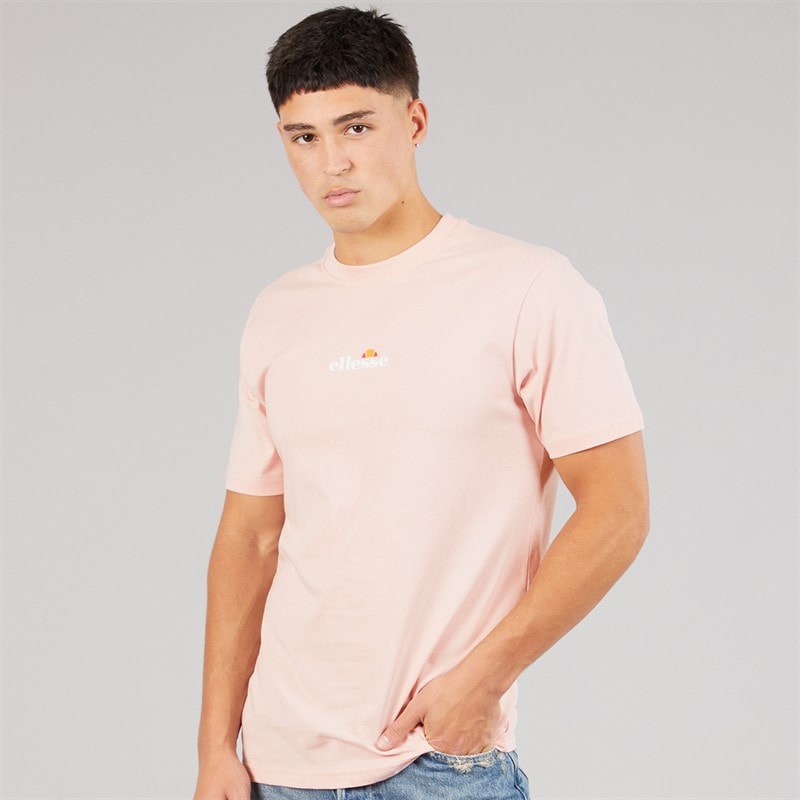 Ellesse Mens Ollio 2 Central Logo T-Shirt Light Pink - Image 1