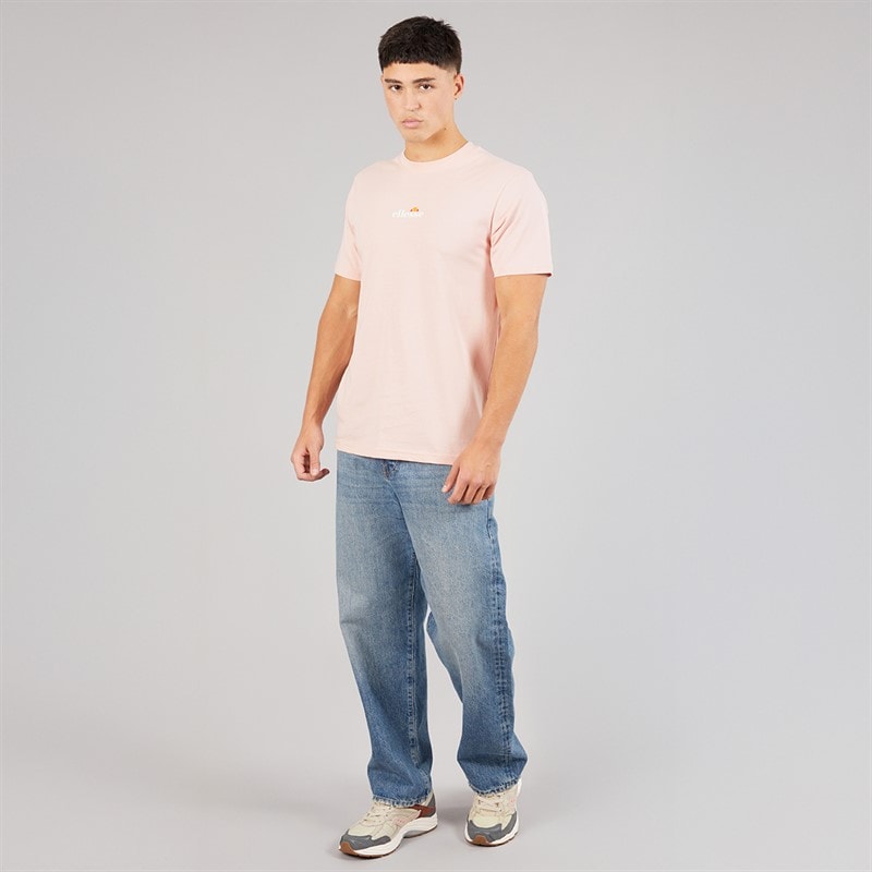 Ellesse Mens Ollio 2 Central Logo T-Shirt Light Pink - Image 4