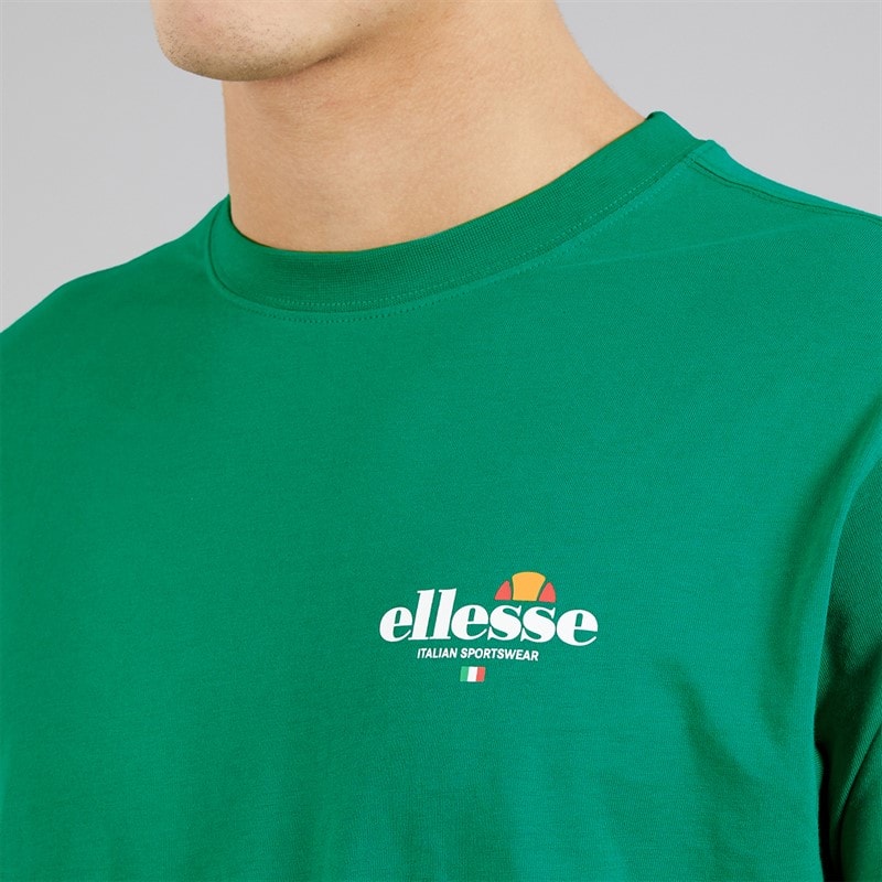 Ellesse Mens Lyon Relaxed Fit Back Logo T-Shirt Green - Image 5