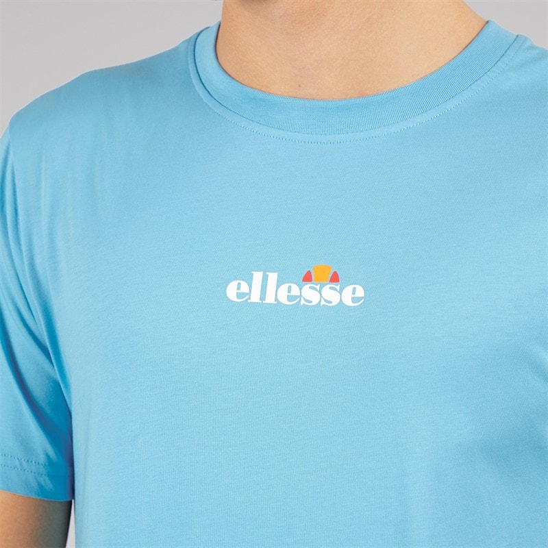 Ellesse Mens Ollio 2 Central Logo T-Shirt Blue - Image 3