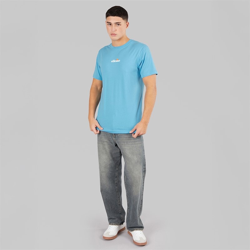 Ellesse Mens Ollio 2 Central Logo T-Shirt Blue - Image 4