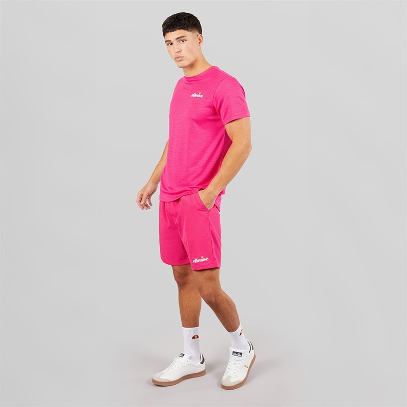 Ellesse Mens Beveth 7 Inch Running Shorts Hot Pink - Image 4