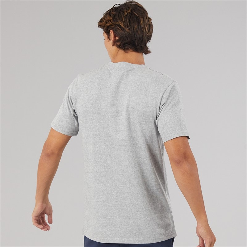 Ellesse Mens Malbory 2 Left Chest T-Shirt Grey Marl - Image 2