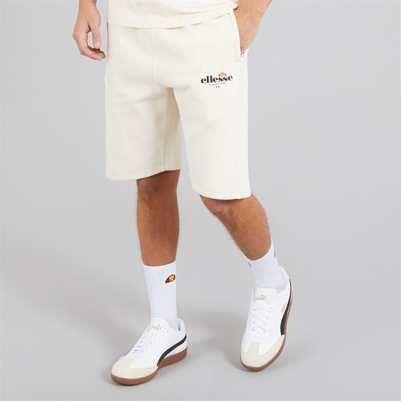 Ellesse Mens Espel Relaxed Fit Shorts Off White - Image 1