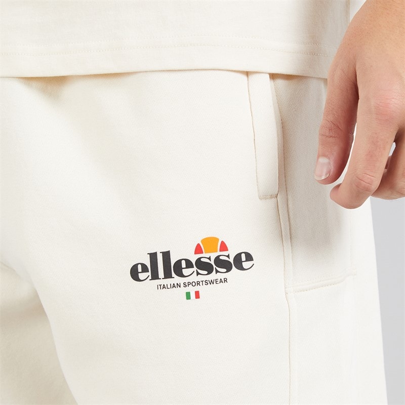 Ellesse Mens Espel Relaxed Fit Shorts Off White - Image 3