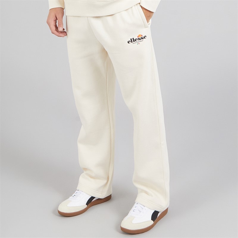Ellesse Mens Rulle Relaxed Fit Straight Leg Joggers Off White - Image 1