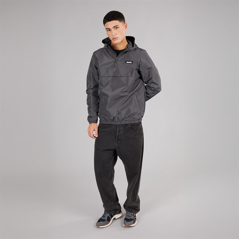 Ellesse Mens Callum Anorak Jacket Dark Grey - Image 4