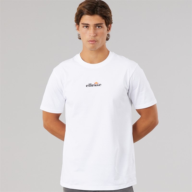 Ellesse Mens Ollio 2 Central Logo T-Shirt White - Image 1