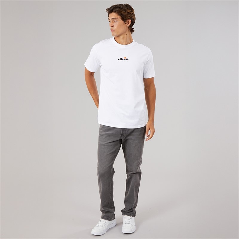 Ellesse Mens Ollio 2 Central Logo T-Shirt White - Image 3