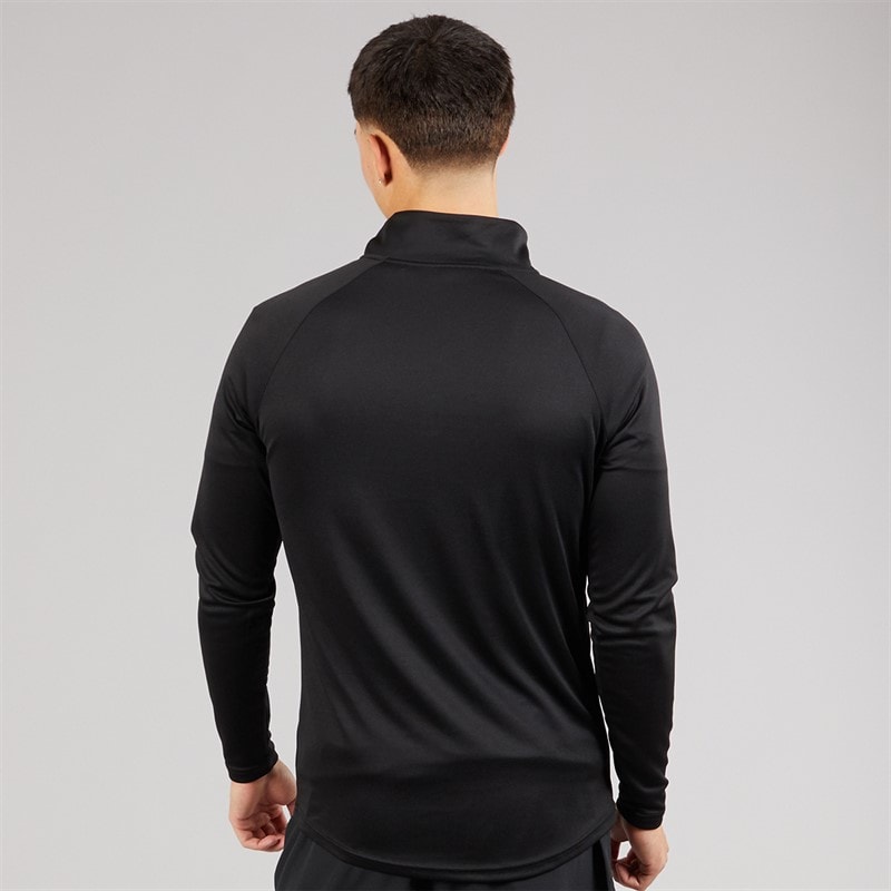 Ellesse Mens Brandon 1/4 Zip Running Top Black - Image 2