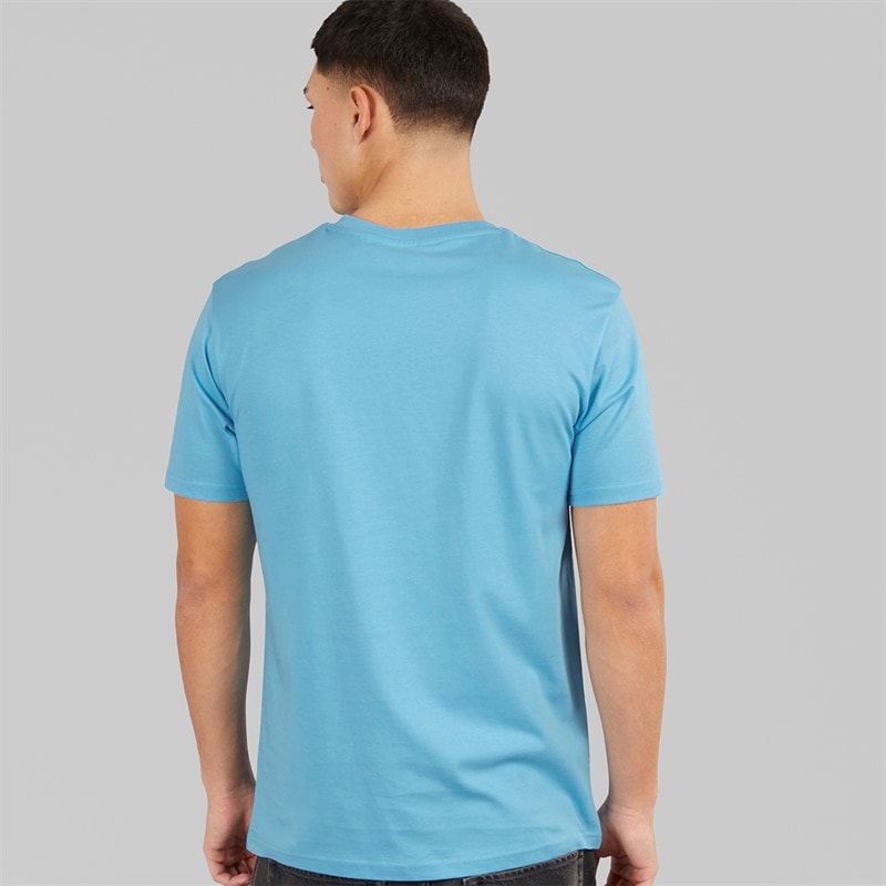 Ellesse Mens Squalius Retro Stripe T-Shirt Blue - Image 2