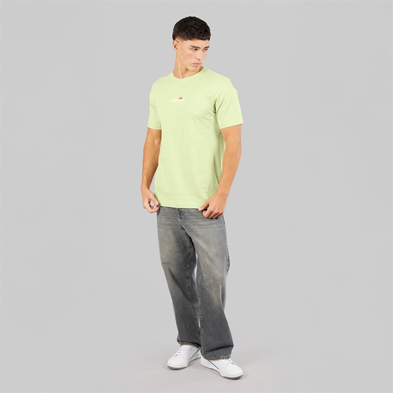 Ellesse Mens Ollio 2 Central Logo T-Shirt Light Green - Image 3