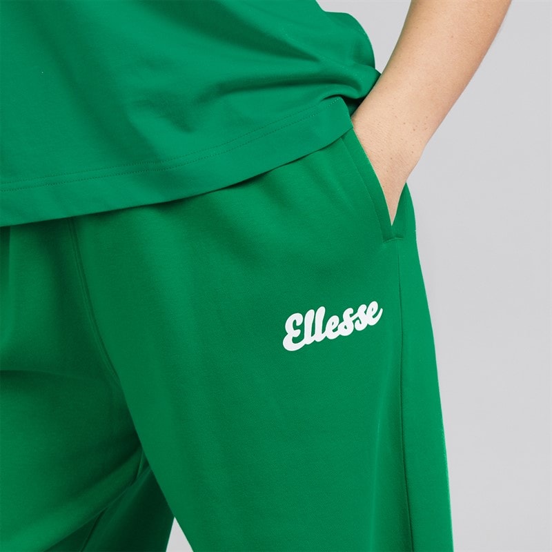 Ellesse Womens Rochella Wide Leg Sweat Pants Green - Image 3