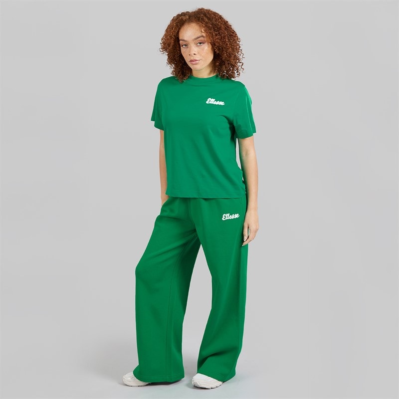 Ellesse Womens Rochella Wide Leg Sweat Pants Green - Image 4