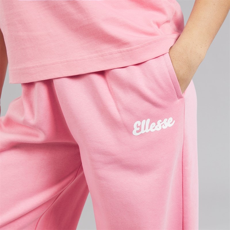 Ellesse Womens Rochella Wide Leg Sweat Pants Bright Pink - Image 3