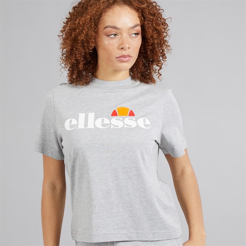 Ellesse Womens Stauf Logo T-Shirt Light Grey Marl