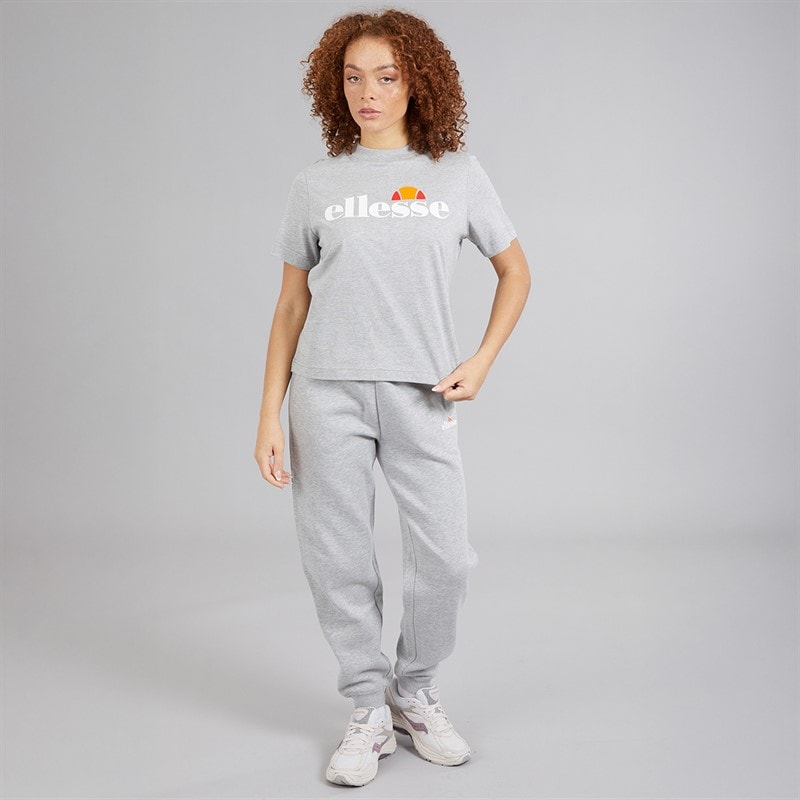 Ellesse Womens Stauf Logo T-Shirt Light Grey Marl - Image 4