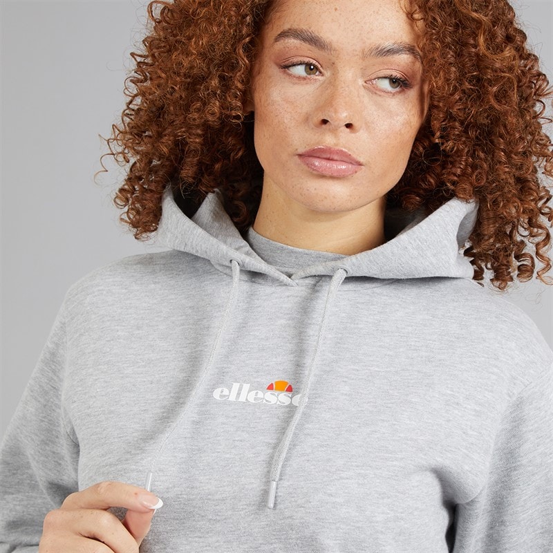 Ellesse Womens Jazana 2 Hoodie Light Grey Marl - Image 3