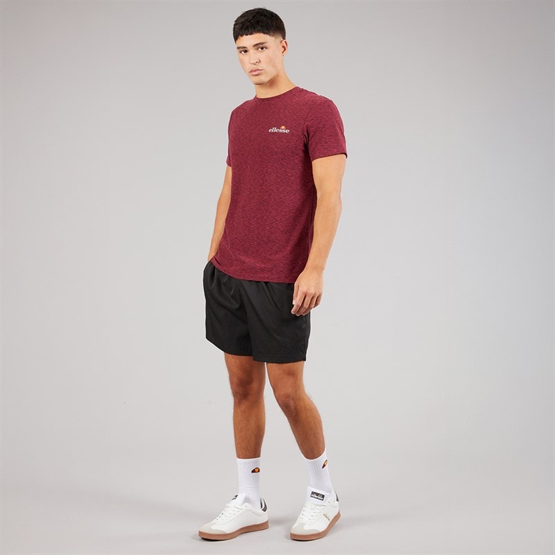 Ellesse Mens Dundalk Running Top Burgundy Marl - Image 3