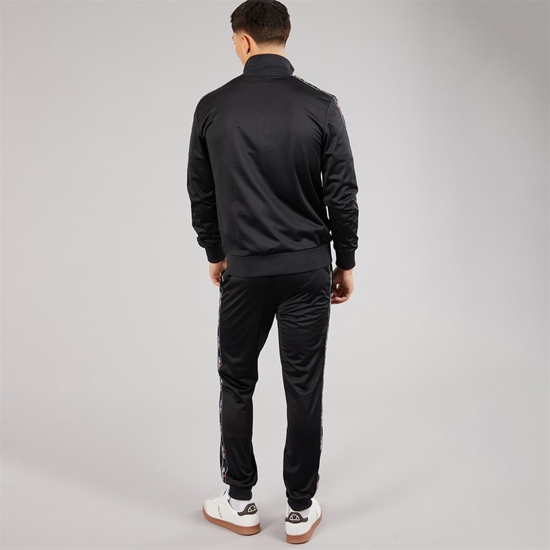 Ellesse Mens Barelo Taped Poly Tracksuit Black - Image 2