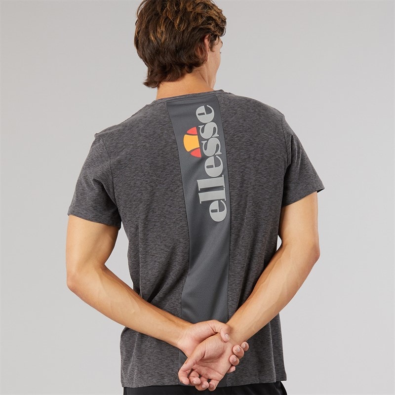 Ellesse Mens Dundalk Running Top Black Marl - Image 2