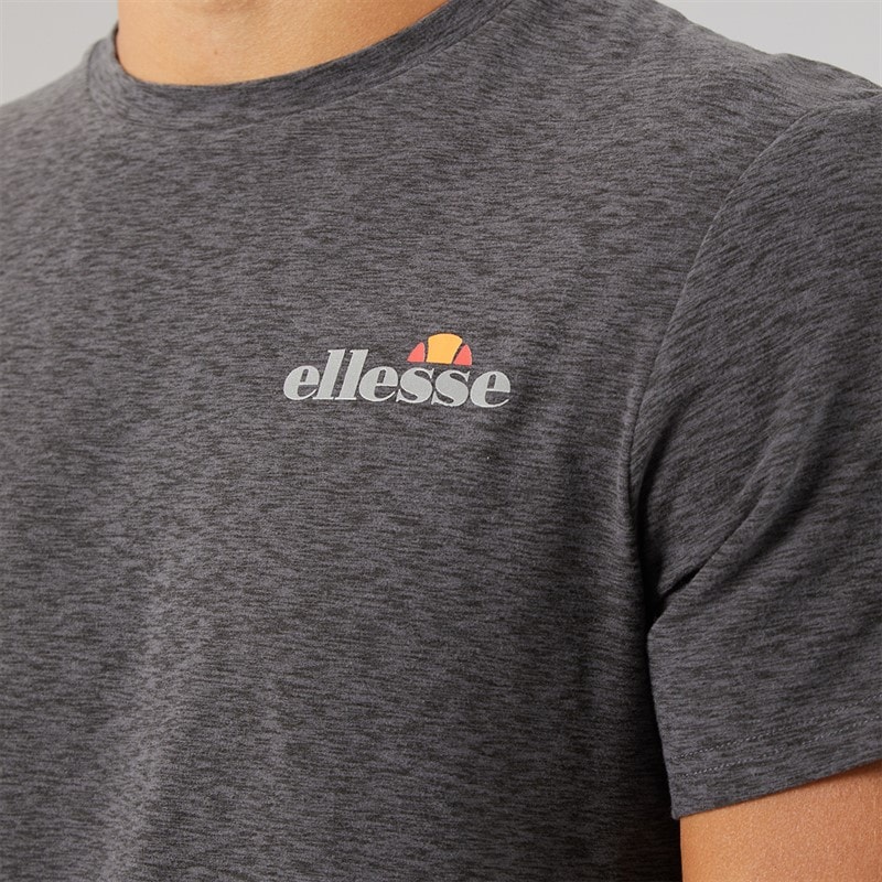 Ellesse Mens Dundalk Running Top Black Marl - Image 3