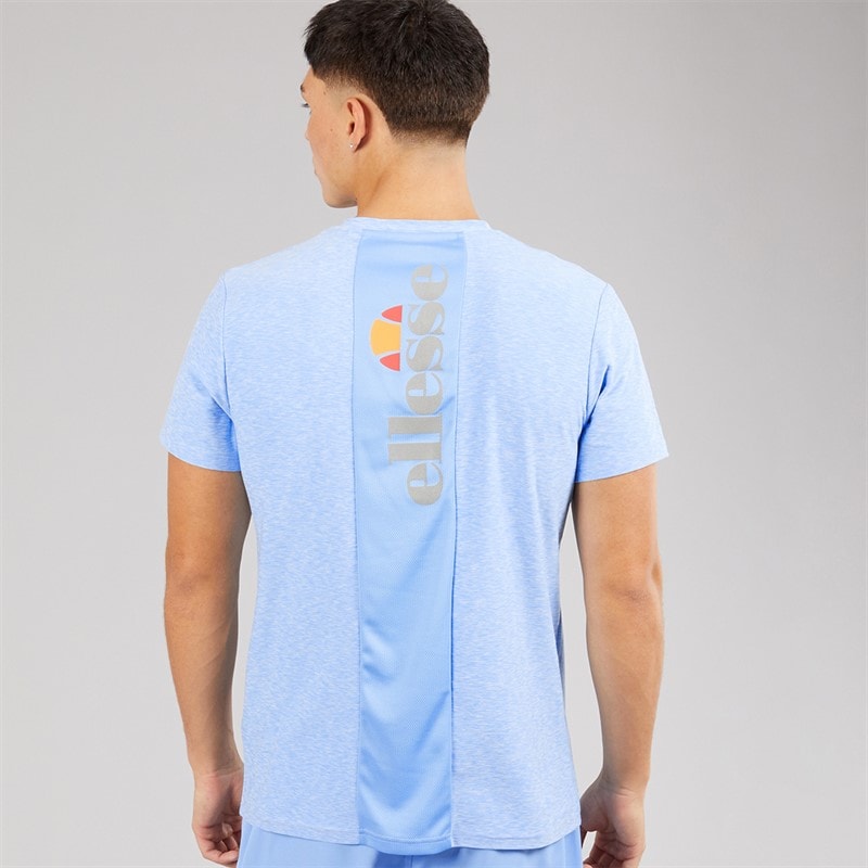 Ellesse Mens Dundalk Running Top Blue Marl - Image 2
