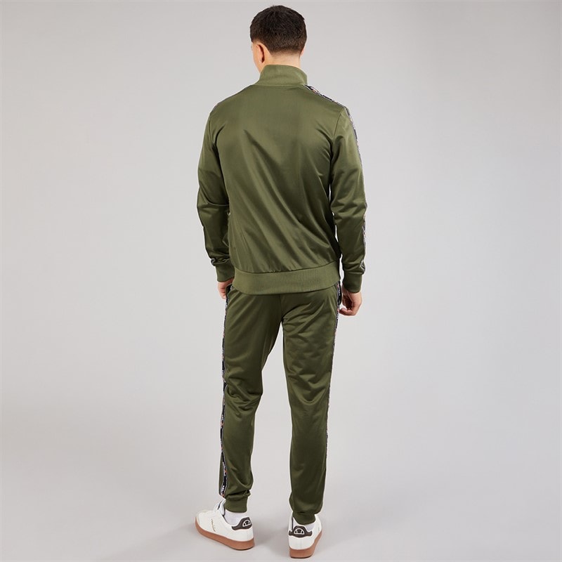 Ellesse Mens Barelo Taped Poly Tracksuit Khaki - Image 2