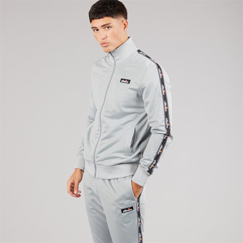 Ellesse Mens Barelo Taped Poly Tracksuit Grey - Image 3