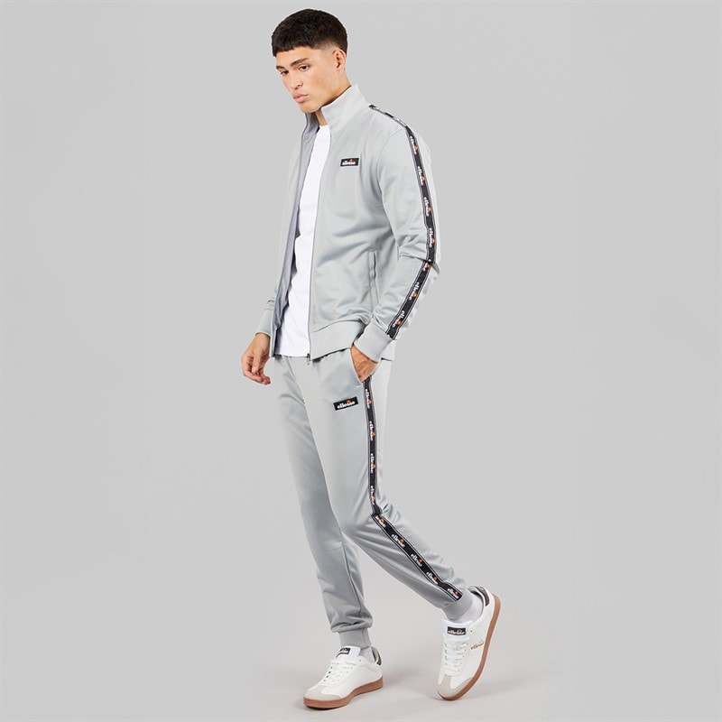Ellesse Mens Barelo Taped Poly Tracksuit Grey - Image 4