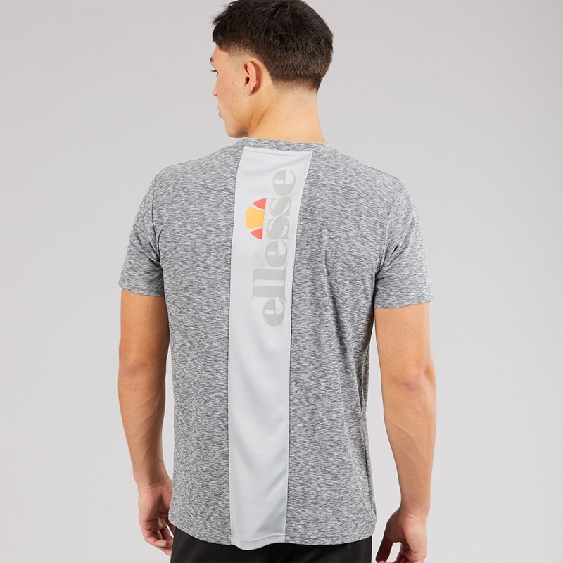 Ellesse Mens Dundalk Running Top Light Grey Marl - Image 2