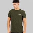 Ellesse Mens Dundalk Running Top Khaki Marl