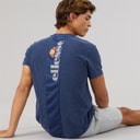 Ellesse Mens Dundalk Running Top Navy Marl